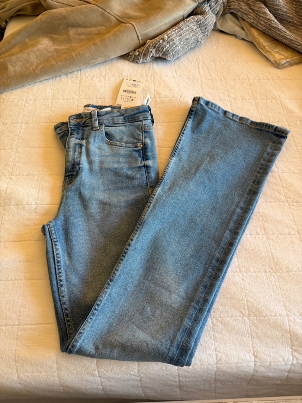 Zara Light Blue Flare Jeans